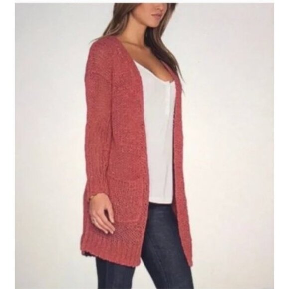 Free People Simply Sienna Cardigan Sweater Pockets Cotton Womens size large - Picture 7 of 7
